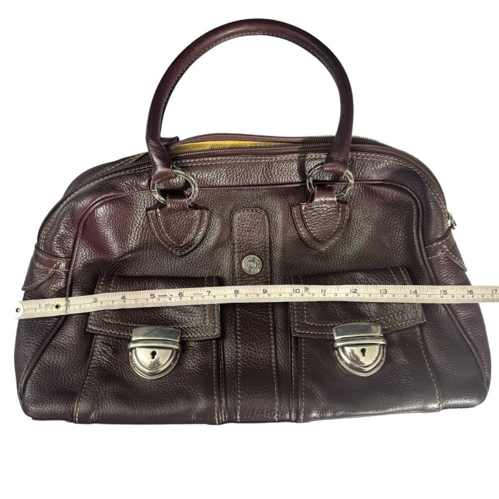 ISANTI BURGUNDY LEATHER BAG SATCHEL SHOULDER BAG GENUINE LEATHER  MADE IN ITALY - Picture 14 of 17